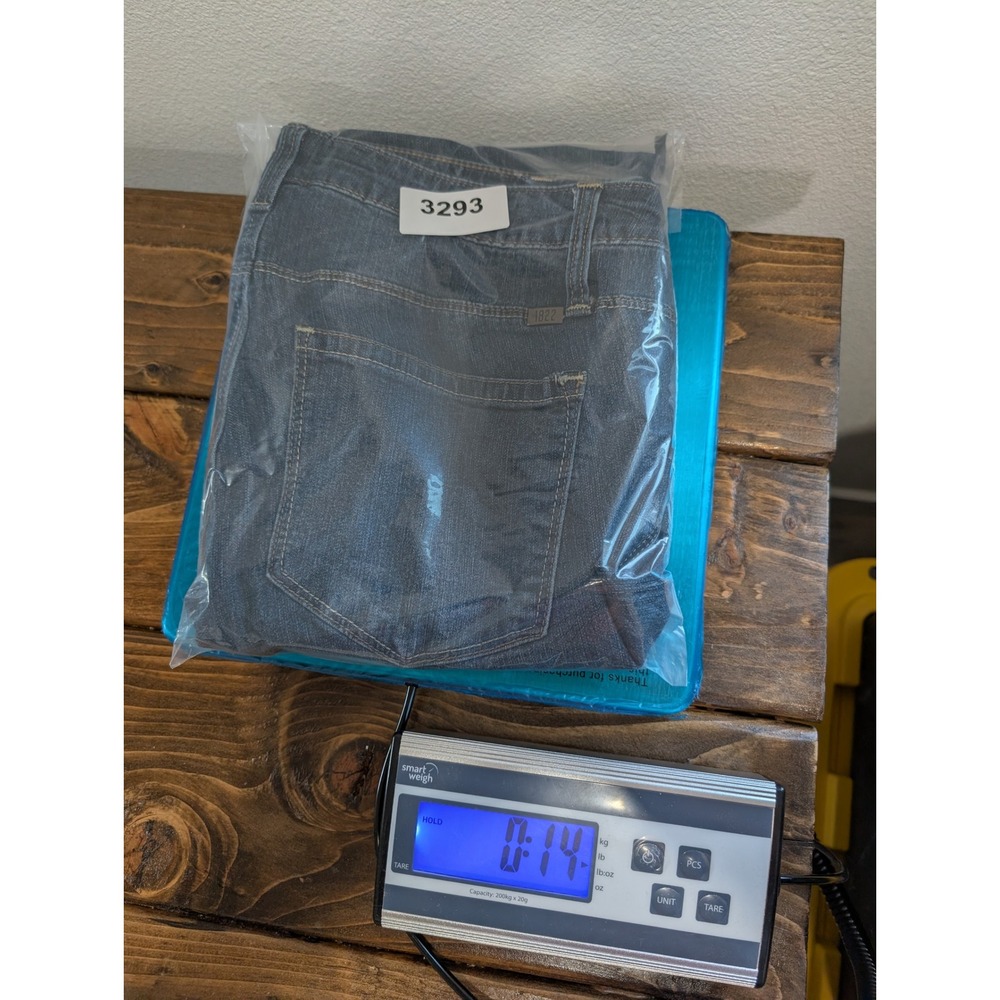 1822 Denim Womens 14W Blue Skinny Jeans‎ Raw Hem - Picture 9 of 9